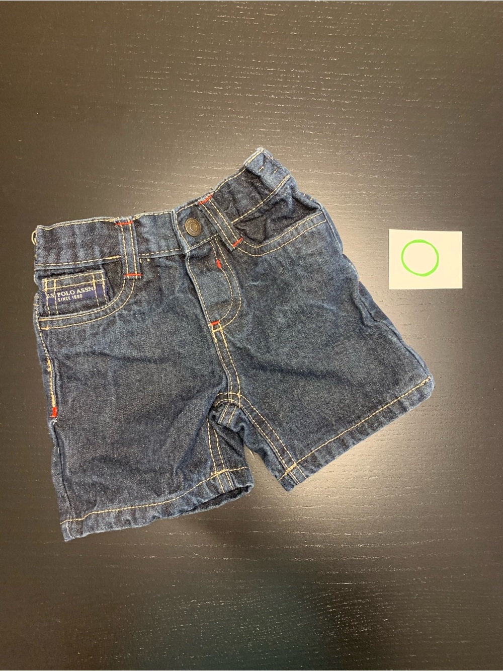 U.S. Polo Assn. 6-9m Dark Blue Denim Shorts